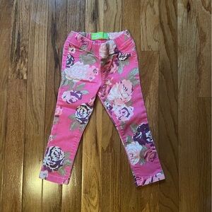 Old Navy Pink Floral Kids Jeans